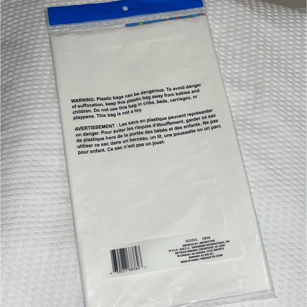 Plastic Table Cover - White